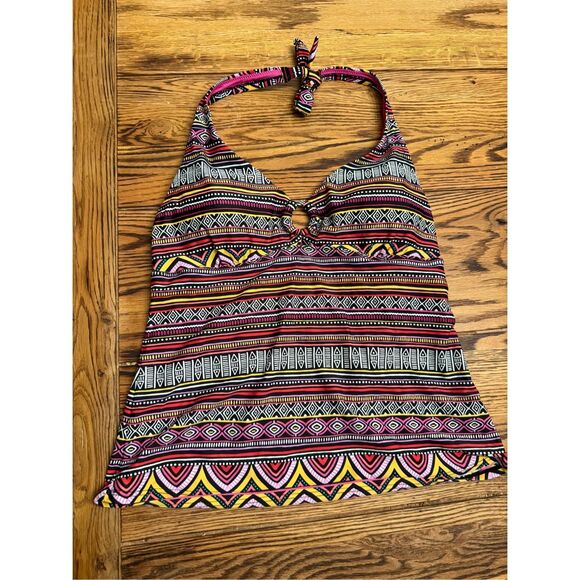 Baltex Aztec print tankini top women’s size 12 - Picture 1 of 4